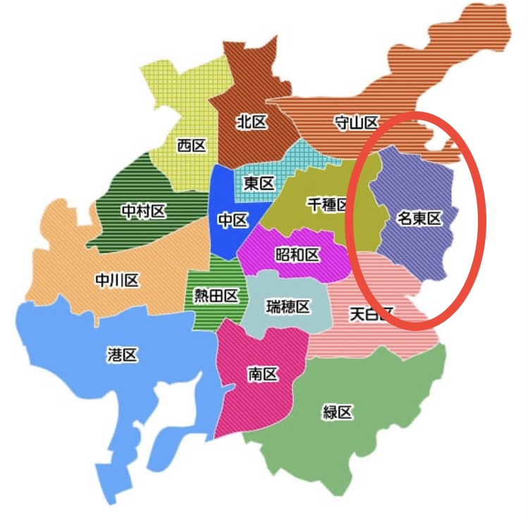 愛知県名古屋市名東区地図画像