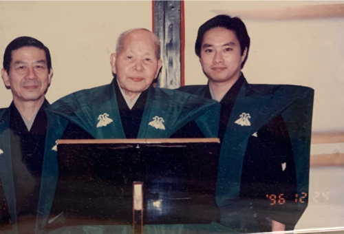 柿澤勇人さんの曾祖父、清元志寿太夫さん（中央）