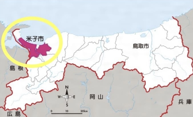 画像　鳥取県米子市マップ