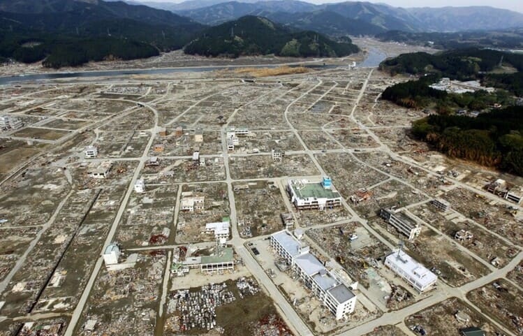 東日本大震災で被災した陸前高田市