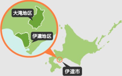 北海道伊達市の地図