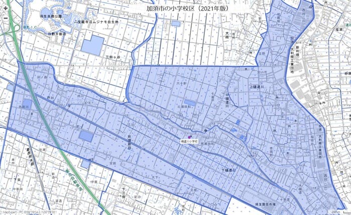 加須市立樋遣川小学校の校区