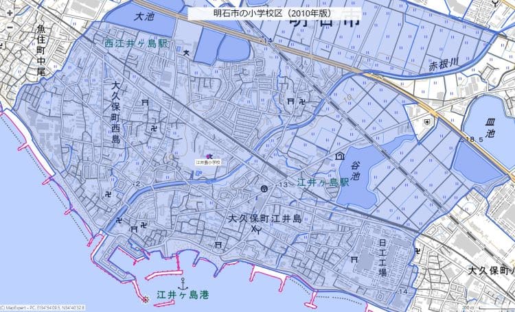 明石市立江井島小学校の校区