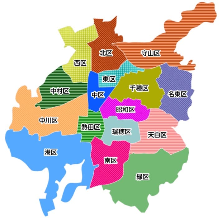 名古屋市の地図