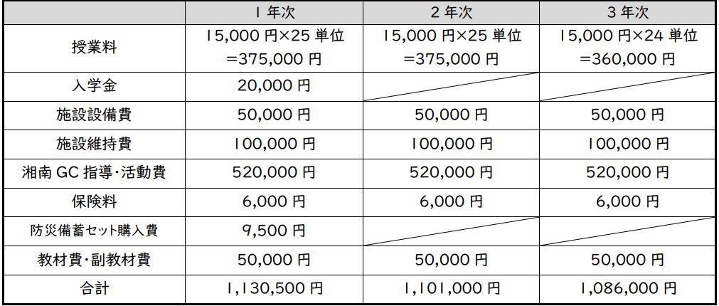 星槎国際高等学校学費