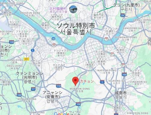 BTSジンの実家地図