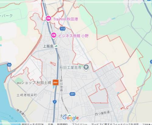 秋田県秋田市飯島の地図